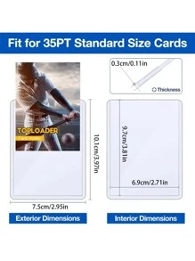 25pcs Large Size Vertical Transparent Photo Protective Covers For Star Albums, Small Cards And Postcards - Clear - View 2