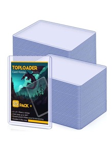 25pcs Large Size Vertical Transparent Photo Protective Covers For Star Albums, Small Cards And Postcards - Clear - View 1