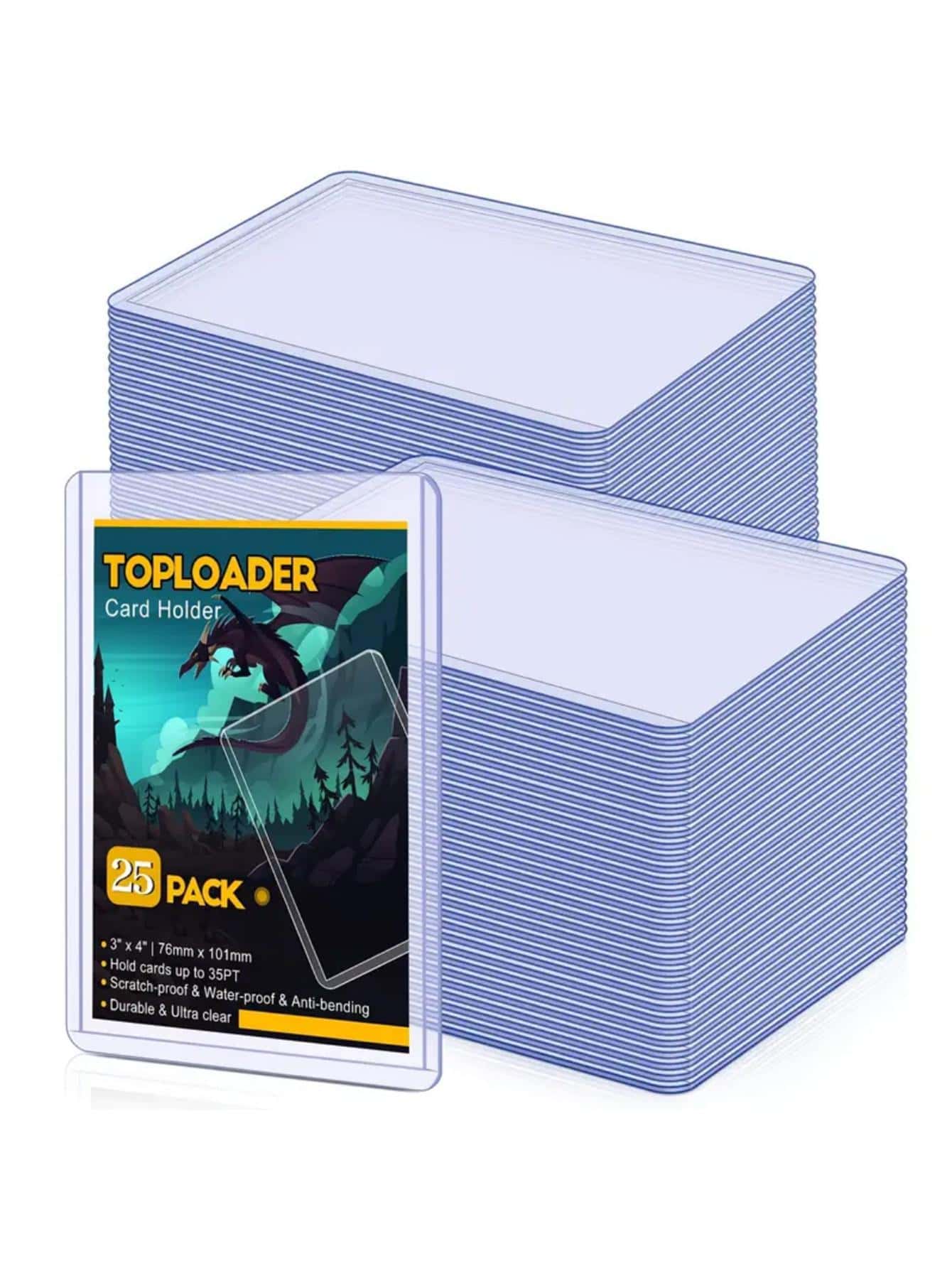 25pcs Large Size Vertical Transparent Photo Protective Covers For Star Albums, Small Cards And Postcards - Clear - View 1