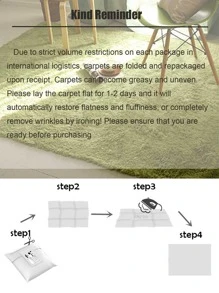 Soft Modern Large Shaggy Area Rug, Suitable For Bedroom, Living Room, Dorm, Home Decor, Fluffy Plush, Grass Green, Comfortable & Versatile, Ideal Decorative Carpet - Green - View 8