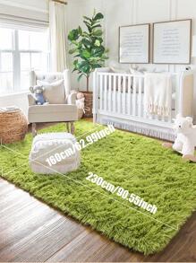 Soft Modern Large Shaggy Area Rug, Suitable For Bedroom, Living Room, Dorm, Home Decor, Fluffy Plush, Grass Green, Comfortable & Versatile, Ideal Decorative Carpet - Green - View 7
