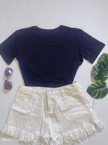 Women T-Shirts - 黑色 - 查看 2