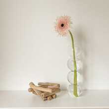 1pc Clear Flower Vase, Minimalist Glass Flower Vase For Home - Clear - View 5