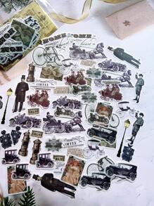 60pcs Car Pattern Sticker - Multicolor - View 1