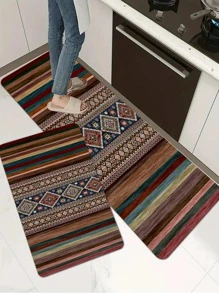 1 יחידה שטיח מטבח נגד החלקה בתבנית גיאומטרית - ריבוי צבעים - ראה 4