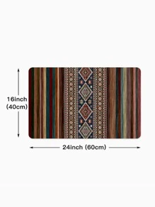 1 יחידה שטיח מטבח נגד החלקה בתבנית גיאומטרית - ריבוי צבעים - ראה 7