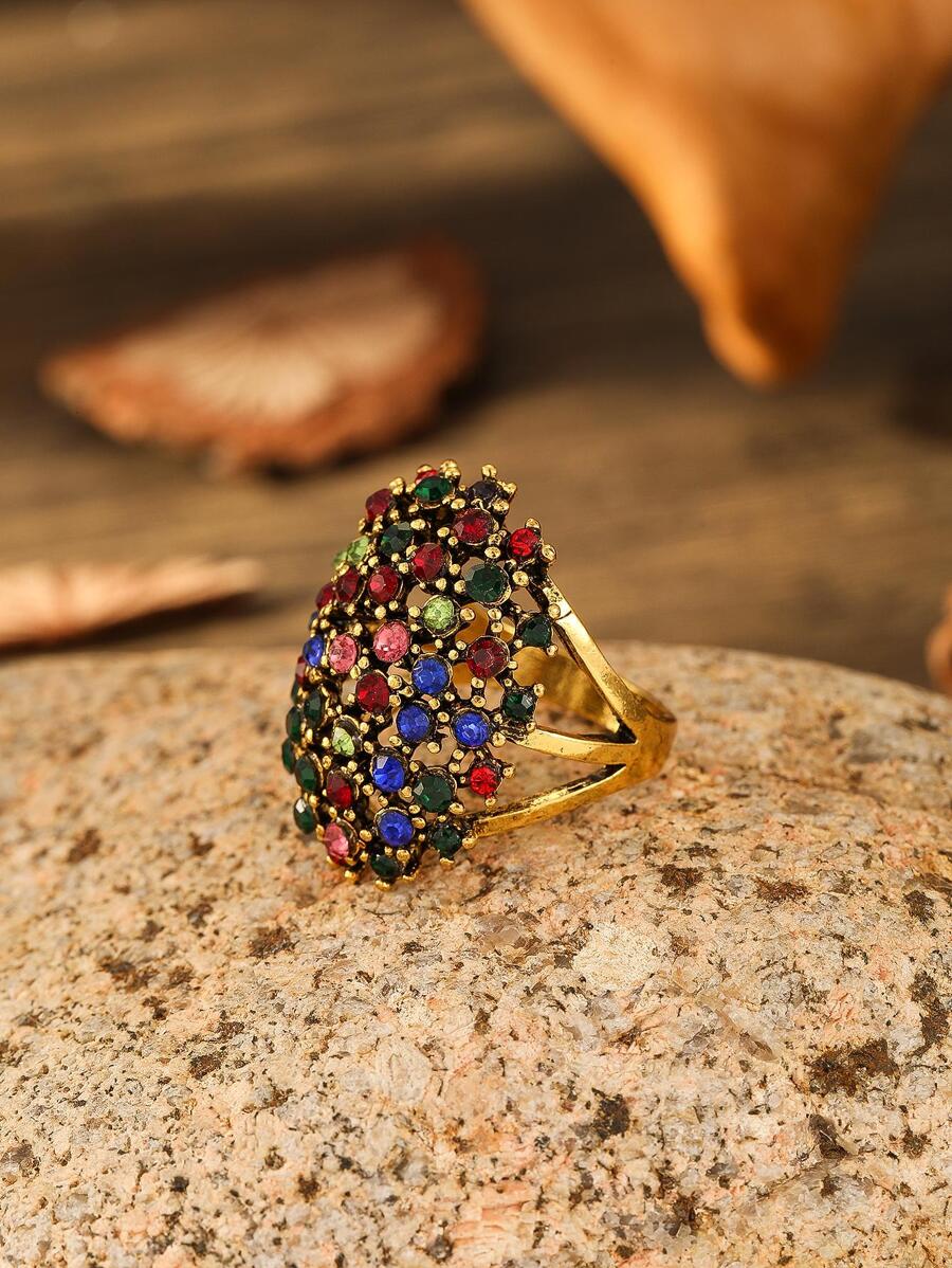 1入組歐美復古戒指,夜店和條形裝飾用品合金龐克經典中性手指戒指