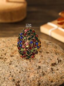 1入組歐美復古戒指,夜店和條形裝飾用品合金龐克經典中性手指戒指