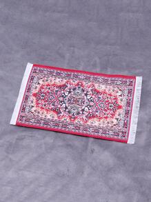goodfell 1pc Geometric Pattern Doll House Decorative Rug - Red - View 2