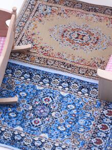 goodfell 1pc Geometric Pattern Doll House Decorative Rug - Red - View 4
