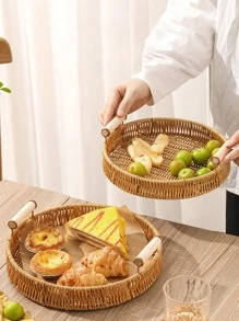 1入組圓形零食託盤 - 黃色 - 查看 8