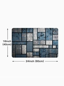 1 tấm thảm nhà bếp họa tiết hình học chống trượt - Nhiều màu - Xem 7