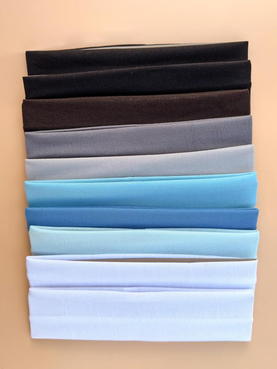 10入組素色百搭髮圈 - 彩色 - 查看 1