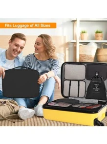 9 Chiếc Túi Đựng Đồ Du Lịch Họa Tiết Chữ Cái Có Thể Gập Lại Với Giày Túi đựng đồ vệ sinh cá nhân và giặt đồ Đồ dùng học tập Trang trí phòng Trang trí phòng ngủ Ký túc xá Cần thiết cho trường học Học sinh Giáo viên Du lịch Cần thiết cho du lịch Ba lô Túi du lịch Vali hành lý Dụng cụ du lịch Trở lại trường Di chuyển túi sắp xếp - màu đen - Xem 4