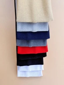 10入組實色髮帶，休閒款式 - 彩色 - 查看 2