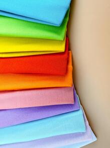 10 件彩色弹力纯色发带，女士休闲头带，头巾头带，吸汗带 - 彩色 - 查看 2