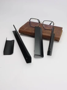 1入組鋁合金抽屜拉手，現代黑色家用抽屜拉手 - 黑色 - 查看 1