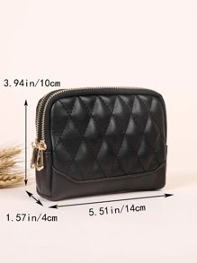 Gewatteerd detail met rits Elegante stijl Lichtgewicht mode Voor jubileum Voor verjaardagscadeau Voor cadeau Witteboordenwerkers Voor mannen Voor vrouwen Zakelijk casual Voor vrouwen Portemonnee Mini-portemonnee Portemonnee Portemonnee Muntportemonnee