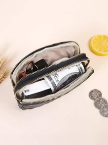 Gewatteerd detail met rits Elegante stijl Lichtgewicht mode Voor jubileum Voor verjaardagscadeau Voor cadeau Witteboordenwerkers Voor mannen Voor vrouwen Zakelijk casual Voor vrouwen Portemonnee Mini-portemonnee Portemonnee Portemonnee Muntportemonnee