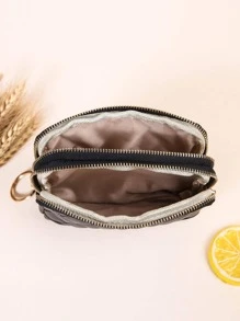 Gewatteerd detail met rits Elegante stijl Lichtgewicht mode Voor jubileum Voor verjaardagscadeau Voor cadeau Witteboordenwerkers Voor mannen Voor vrouwen Zakelijk casual Voor vrouwen Portemonnee Mini-portemonnee Portemonnee Portemonnee Muntportemonnee