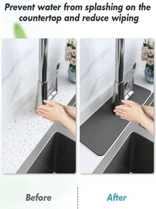 1 Đồng Bằng Vòi Thấm Thảm Tối Giản Đĩa Diatomite Phơi Thảm Cho Gia Đình - Màu xám đen - Xem 4
