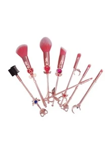 Juego de brochas de maquillaje - Rosa - Ver 2