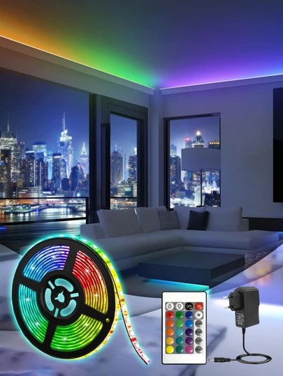 Fita Led 5Metros Com Fonte Profissional 300 Smd 2835 12v Ip67 Com Silicone Controledefitargd