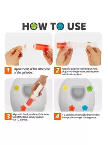 1入組花朵設計廁所芳香凝膠 - 黃色 - 查看 5