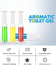 1入組花朵設計廁所芳香凝膠 - 黃色 - 查看 4