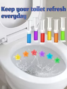 1入組花朵設計廁所芳香凝膠 - 黃色 - 查看 2