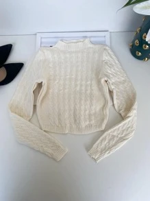 Women Sweaters - 米色 - 查看 1