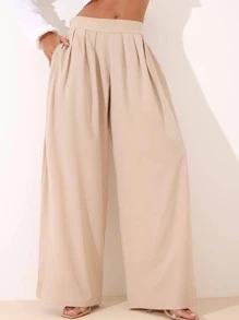 Women Pants - 米色 - 查看 2