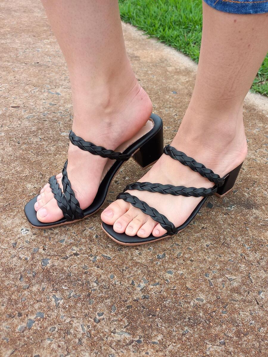 Women Heeled Sandals - 黑色 - 查看 1