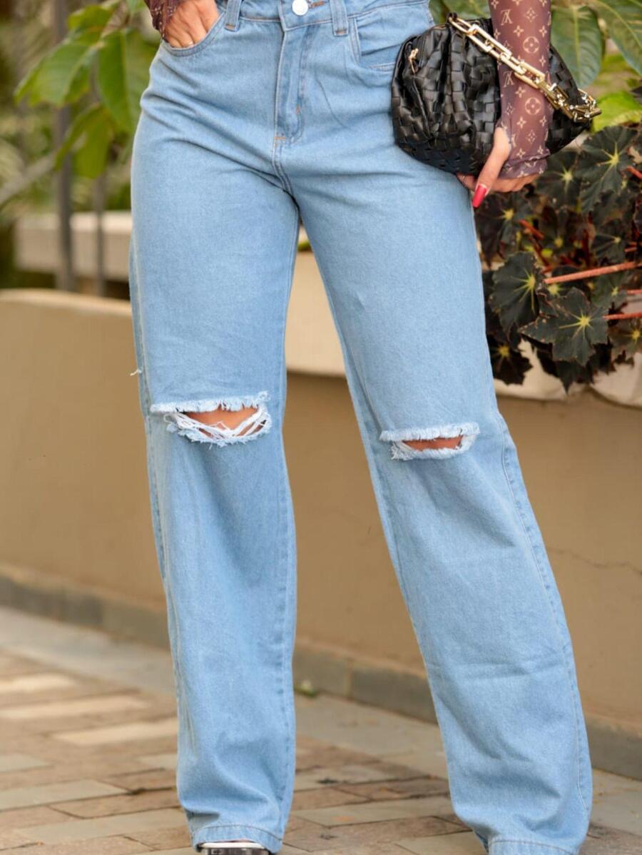 Women Pants - 霧霾藍 - 查看 1