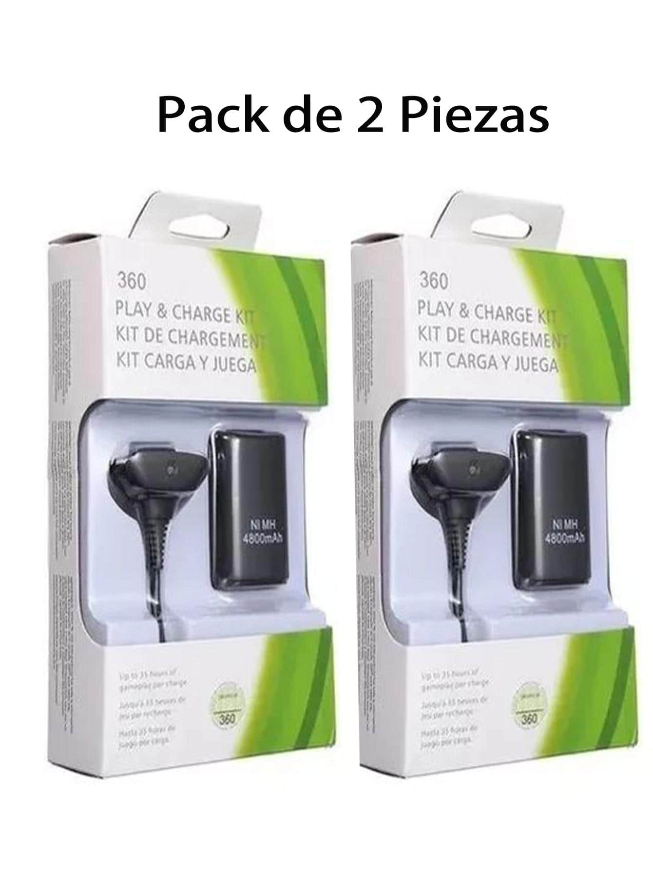 2 Game Kit Charge And Play For Xbox 360 - Black - View 1
