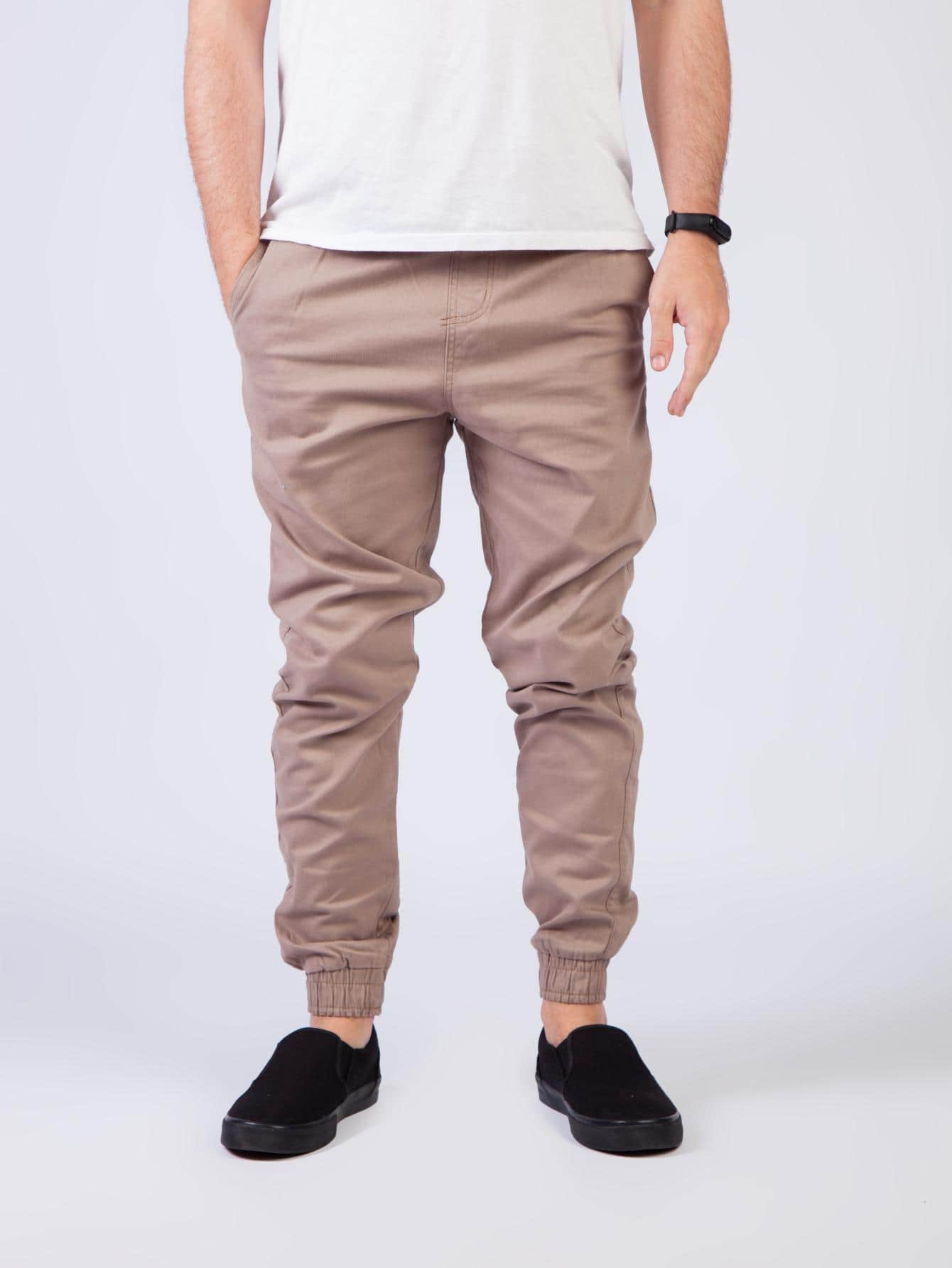 Men Pants - 摩卡棕 - 查看 1