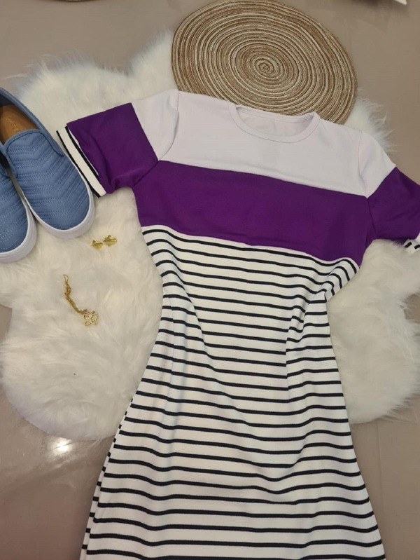 vestido listrado