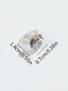 10 chiếc kẹp tóc cô dâu đính đá trang trí quyến rũ cho đám cưới - Bạc - Xem 3