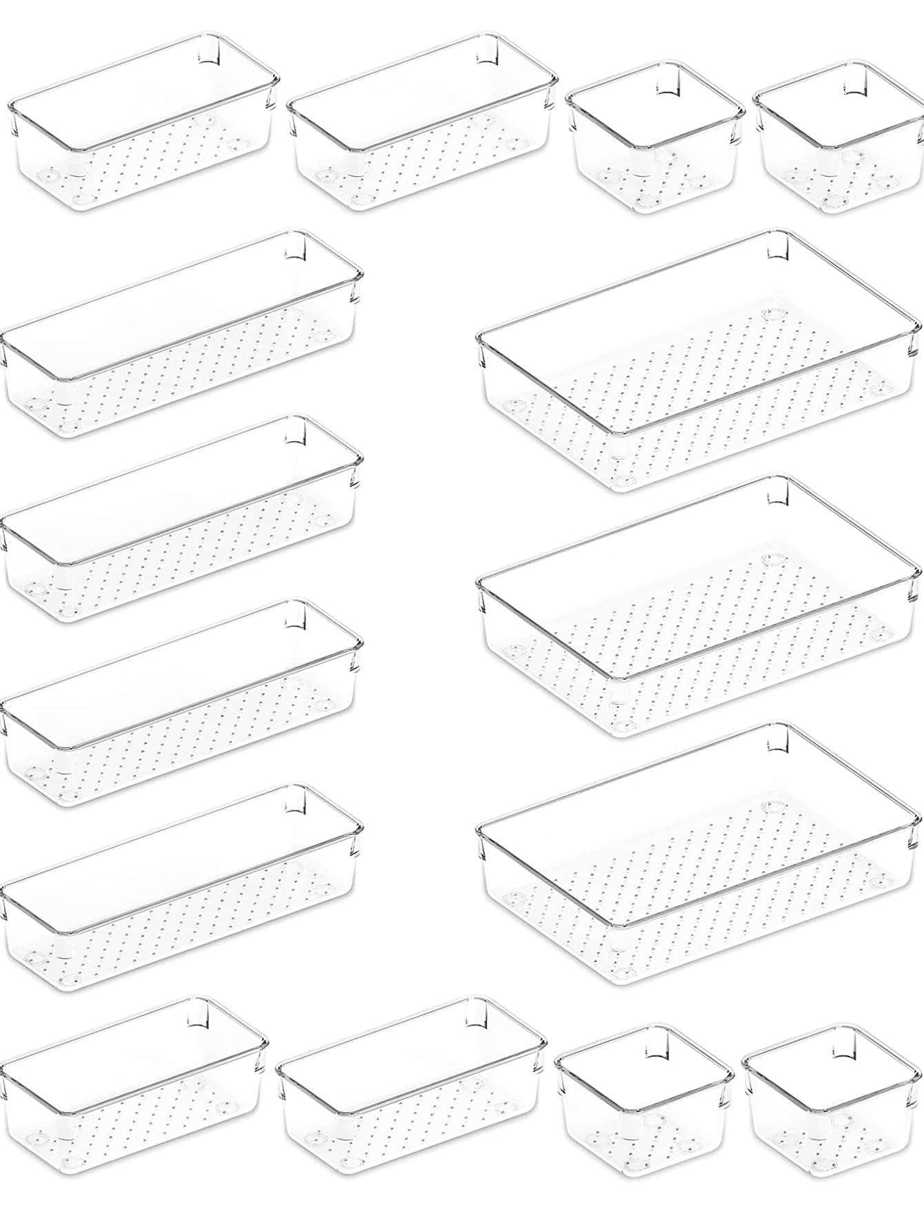 1pc PMMA Storage Box, Minimalist Clear Desk Storage Box For Home - Clear - View 1