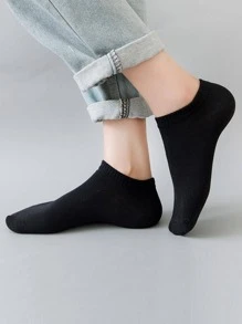 5pairs 's Low-Cut Socks, No Show Socks In Black, White And Gray