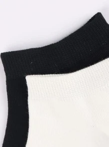 5pairs 's Low-Cut Socks, No Show Socks In Black, White And Gray