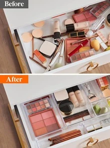 1pc PMMA Storage Box, Minimalist Clear Desk Storage Box For Home - Clear - View 7