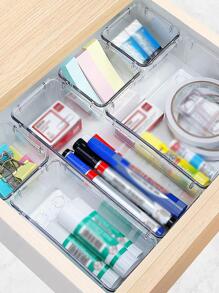 1pc PMMA Storage Box, Minimalist Clear Desk Storage Box For Home - Clear - View 5