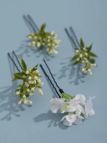 12pcs/Set Simple And Elegant Hair Pins/Hair Accessories For Summer Vacation Valentine's Day Valentines - Multicolor - View 5