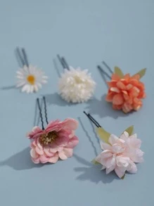 12pcs/Set Simple And Elegant Hair Pins/Hair Accessories For Summer Vacation Valentine's Day Valentines - Multicolor - View 4