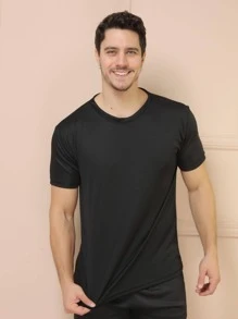 Men T-Shirts & Tanks - 黑色 - 查看 1