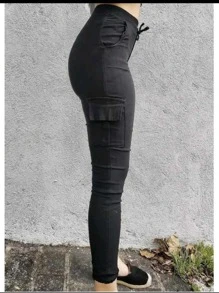 Women Jeans - 黑色 - 查看 2