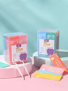 50 piezas Palillo de dientes dental de plástico desechable - Multicolor - Ver 2