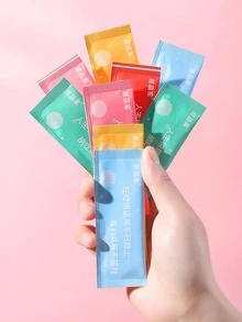 50 piezas Palillo de dientes dental de plástico desechable - Multicolor - Ver 4