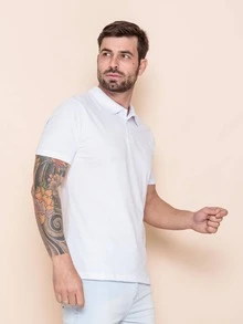 Men Polo Shirts - trắng - Xem 3